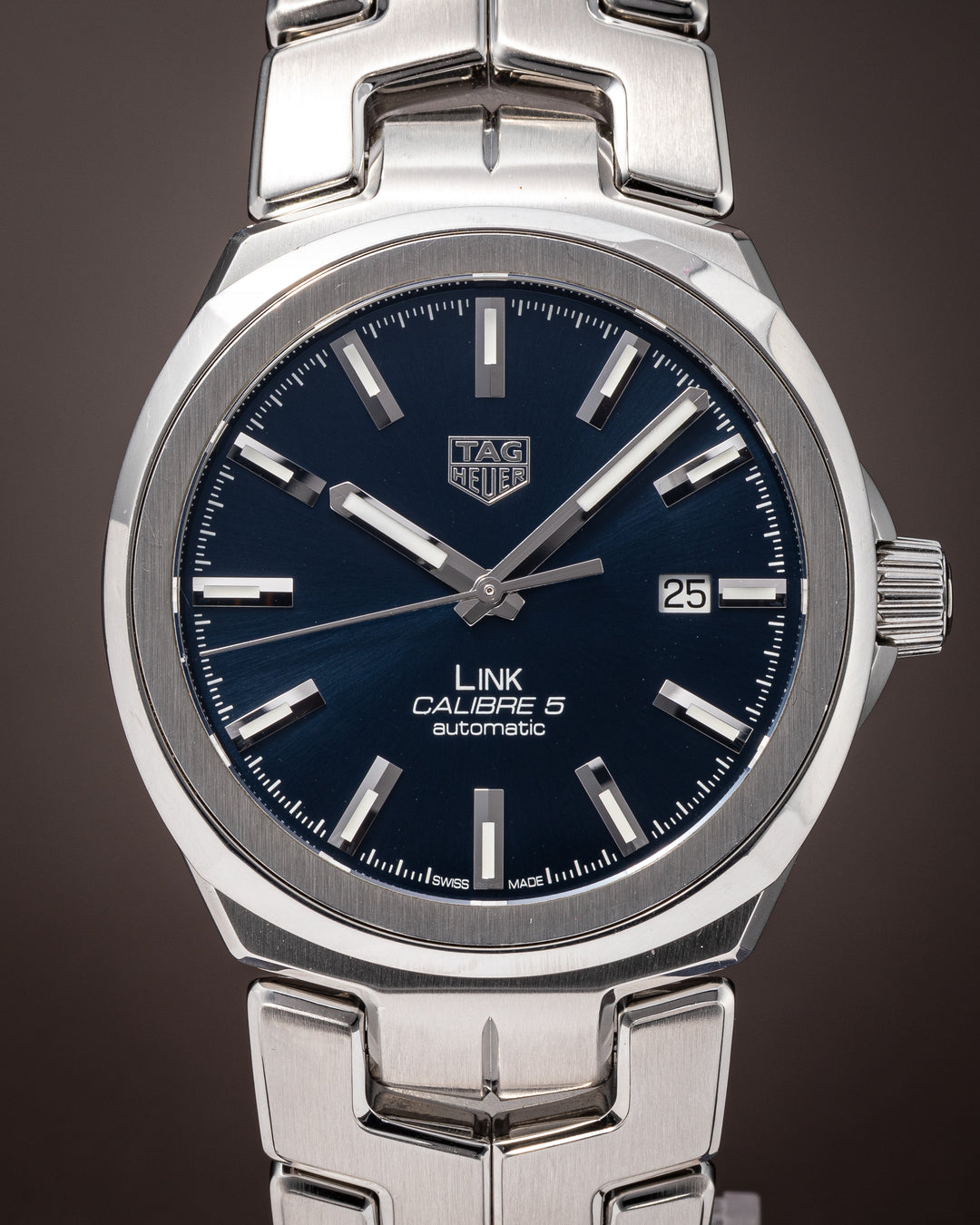 TAG Heuer Stainless Steel Link Calibre 5 Automatic (WBC2112)