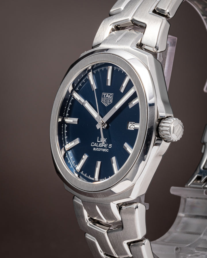 TAG Heuer Stainless Steel Link Calibre 5 Automatic (WBC2112)