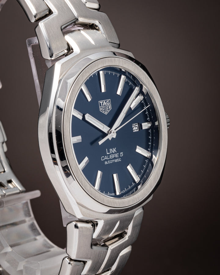 TAG Heuer Stainless Steel Link Calibre 5 Automatic (WBC2112)