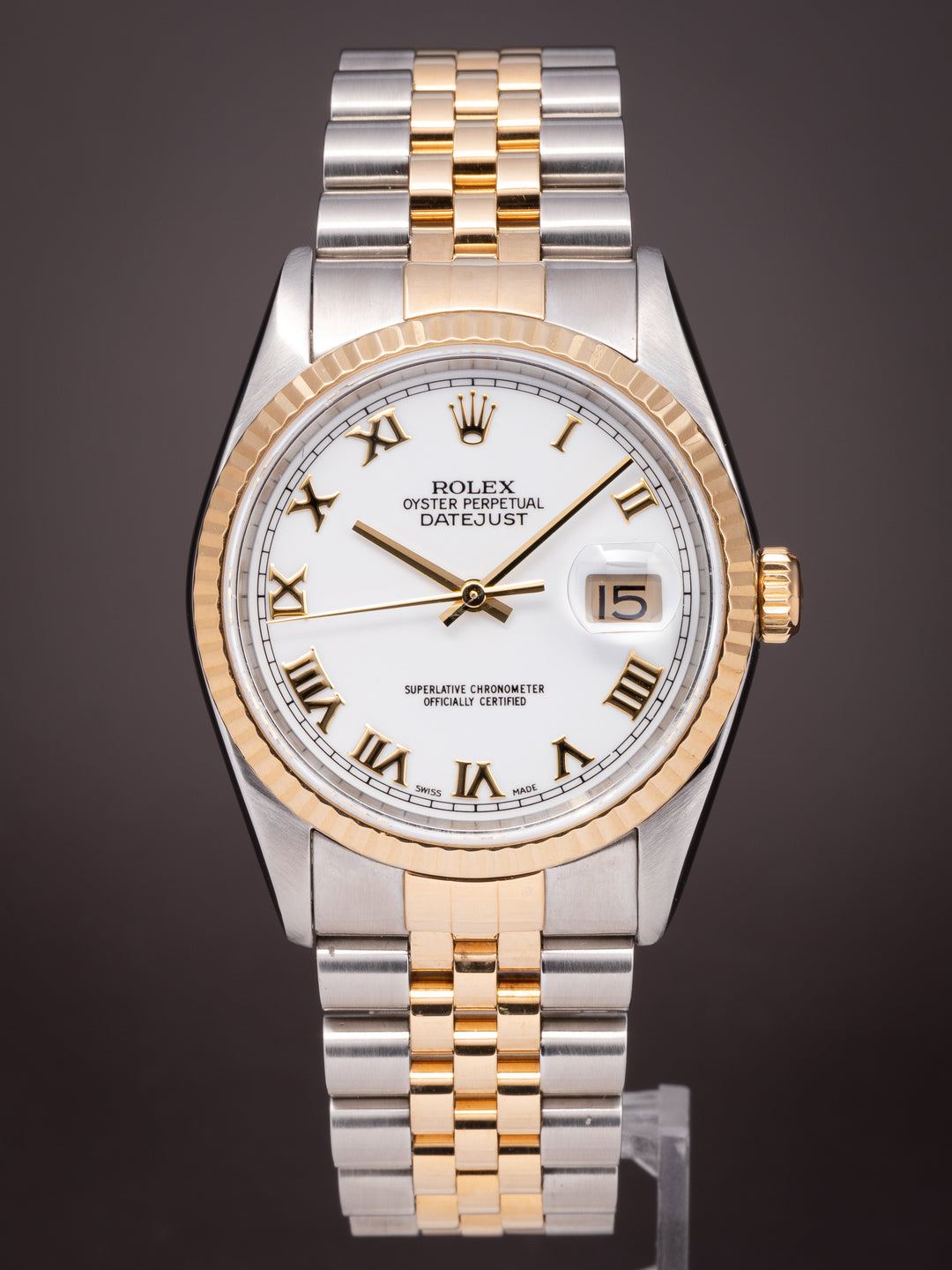 Rolex Stainless Steel and 18k Yellow Gold Datejust (16233)