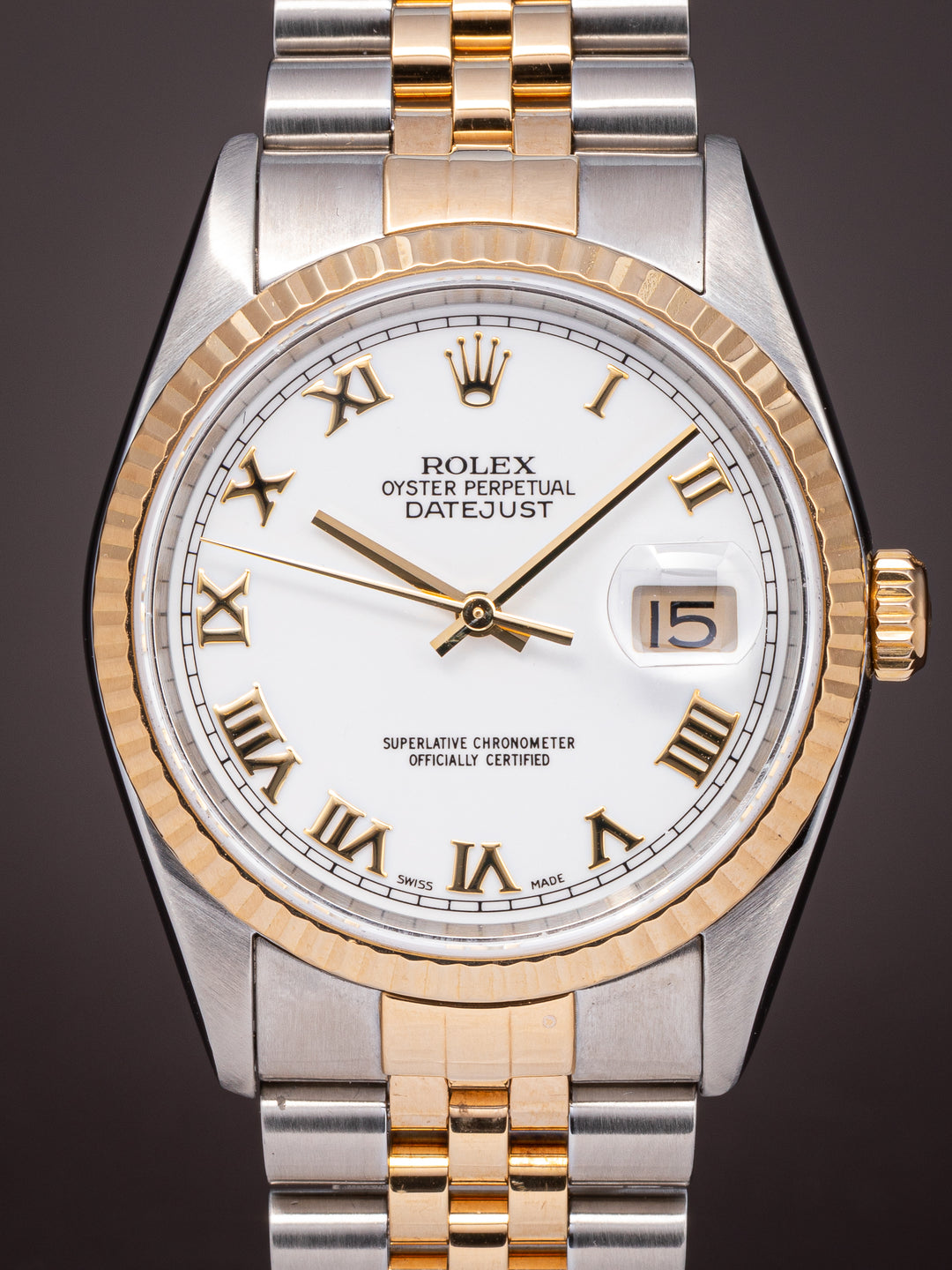 Rolex Stainless Steel and 18k Yellow Gold Datejust (16233)