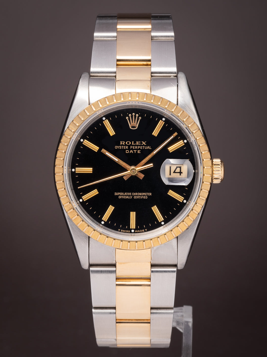 Rolex Stainless Steel and 18k Yellow Gold Date (15223)