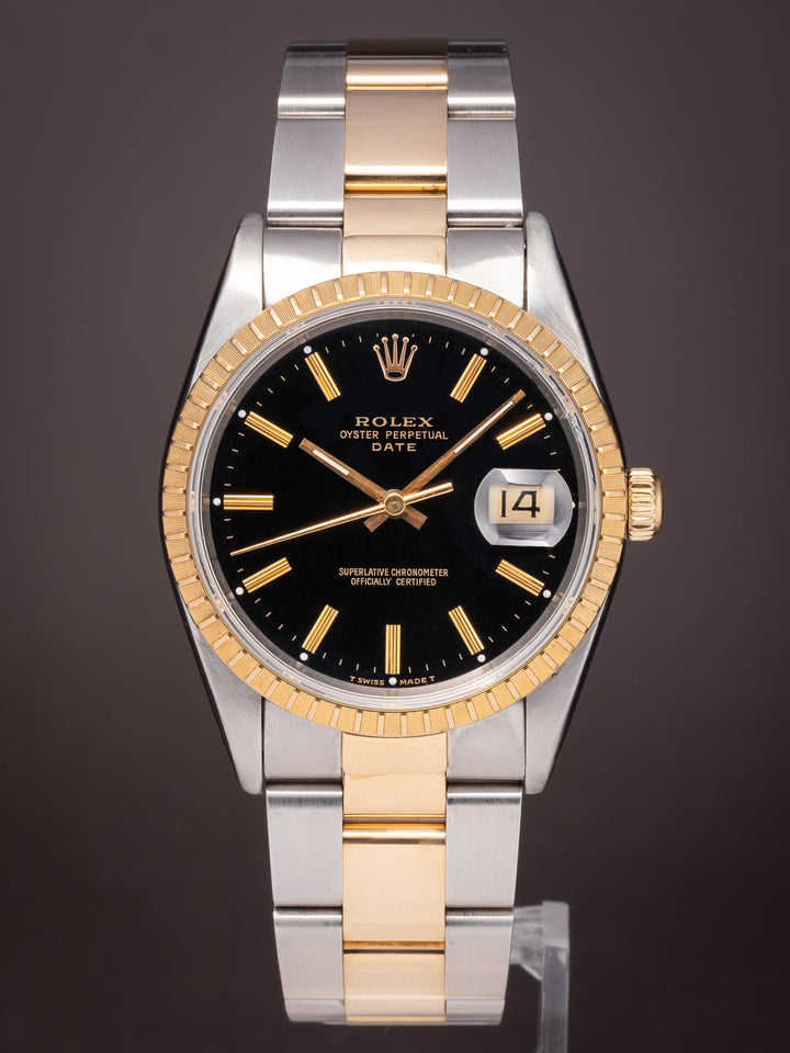 Rolex Stainless Steel and 18k Yellow Gold Date (15223)