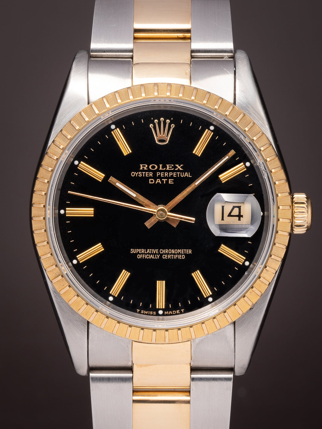 Rolex Stainless Steel and 18k Yellow Gold Date (15223)