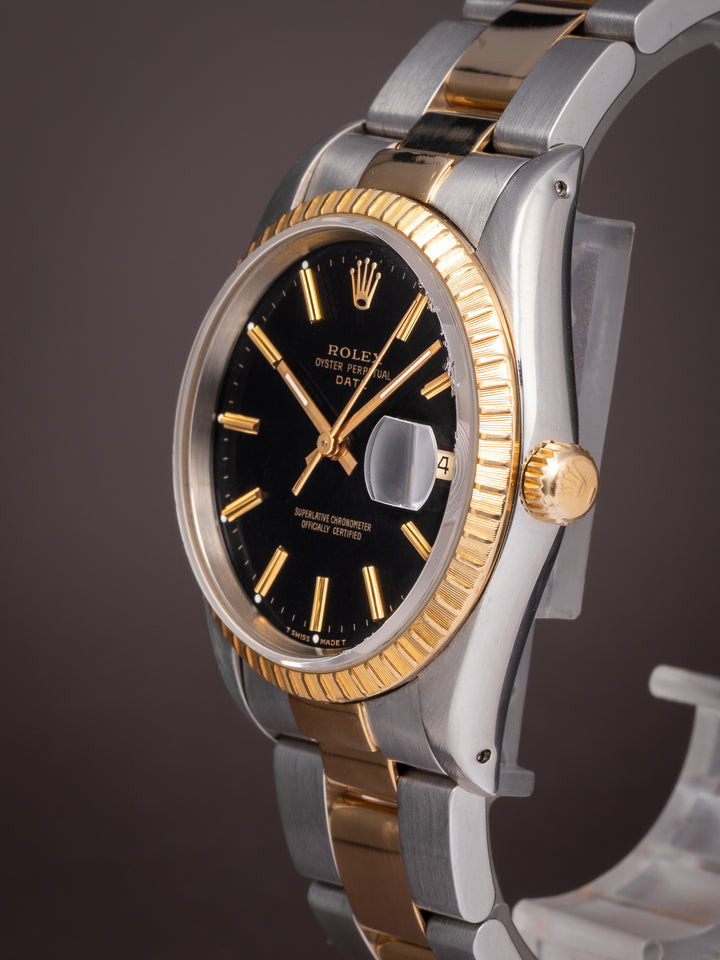 Rolex Stainless Steel and 18k Yellow Gold Date (15223)