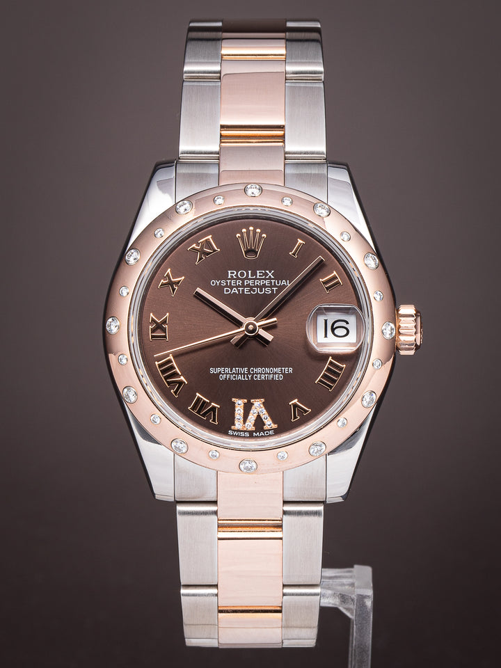 Rolex Stainless Steel and 18k Rose Gold Women's Datejust (178341)