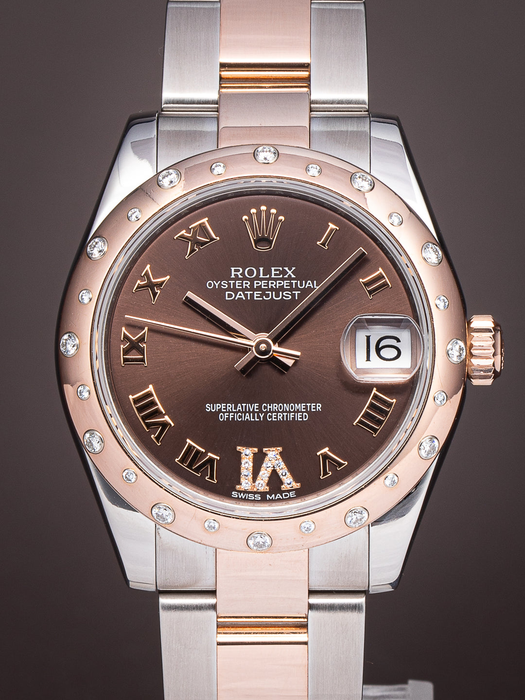 Rolex Stainless Steel and 18k Rose Gold Women's Datejust (178341)