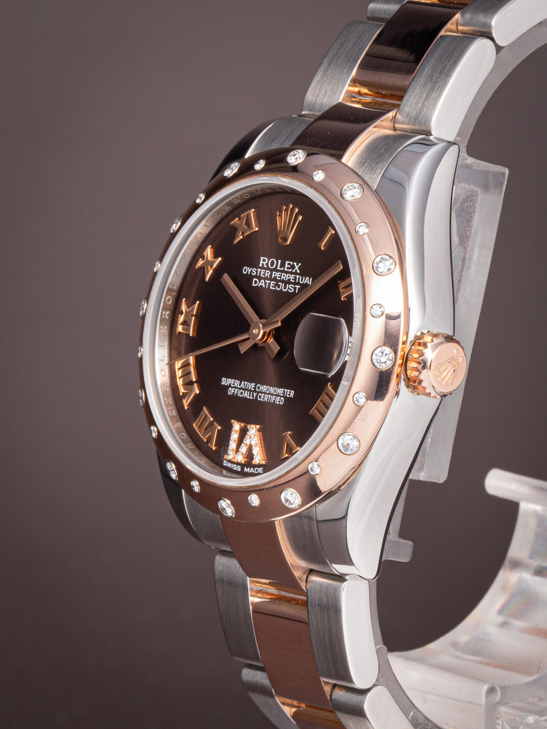 Rolex Stainless Steel and 18k Rose Gold Women's Datejust (178341)