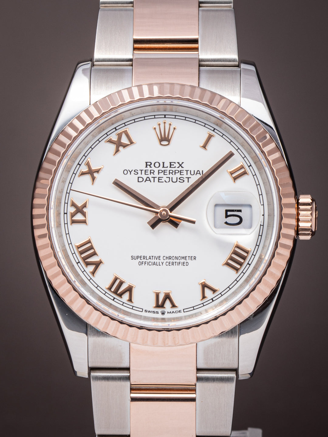 Rolex Stainless Steel and 18k Rose Gold Datejust 36 (126231)