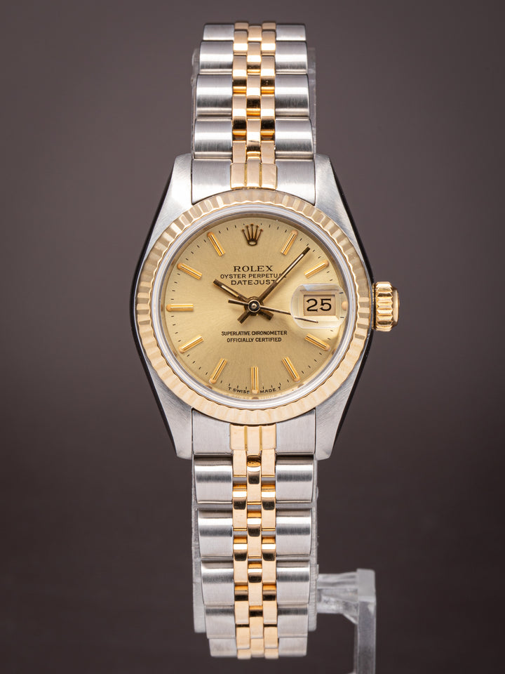 Rolex Stainless Steel and 18k Yellow Gold Women's Datejust (69173)
