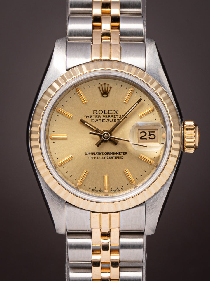 Rolex Stainless Steel and 18k Yellow Gold Women's Datejust (69173)