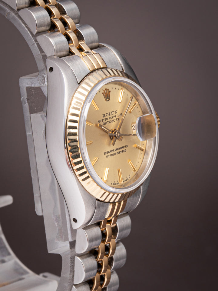 Rolex Stainless Steel and 18k Yellow Gold Women's Datejust (69173)