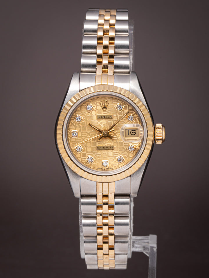 Rolex Stainless Steel and 18k Yellow Gold Women's Datejust (69173)