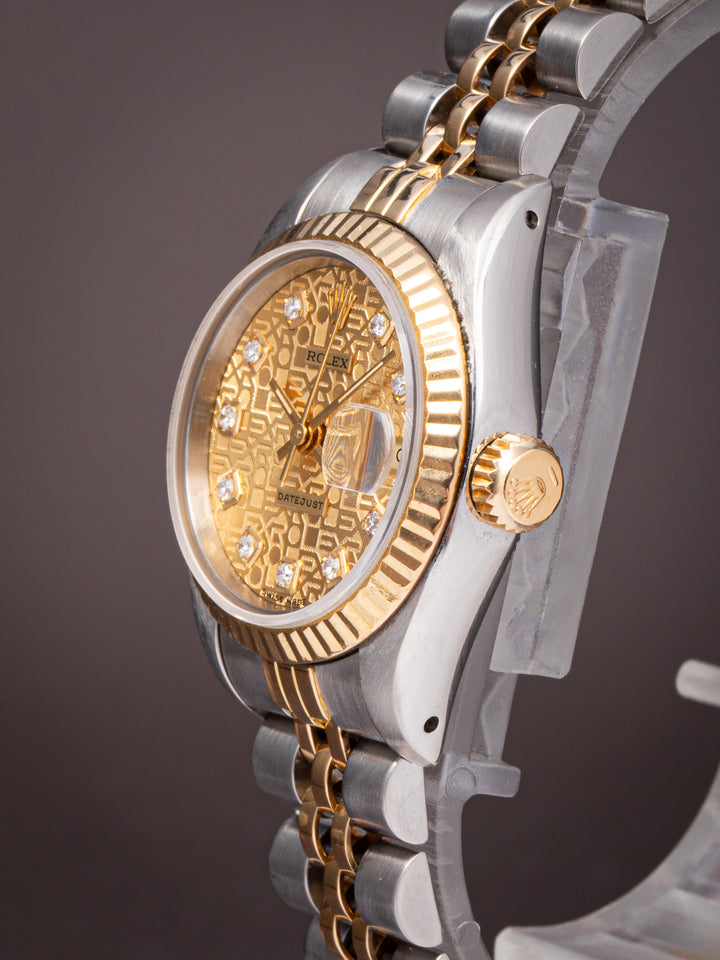Rolex Stainless Steel and 18k Yellow Gold Women's Datejust (69173)