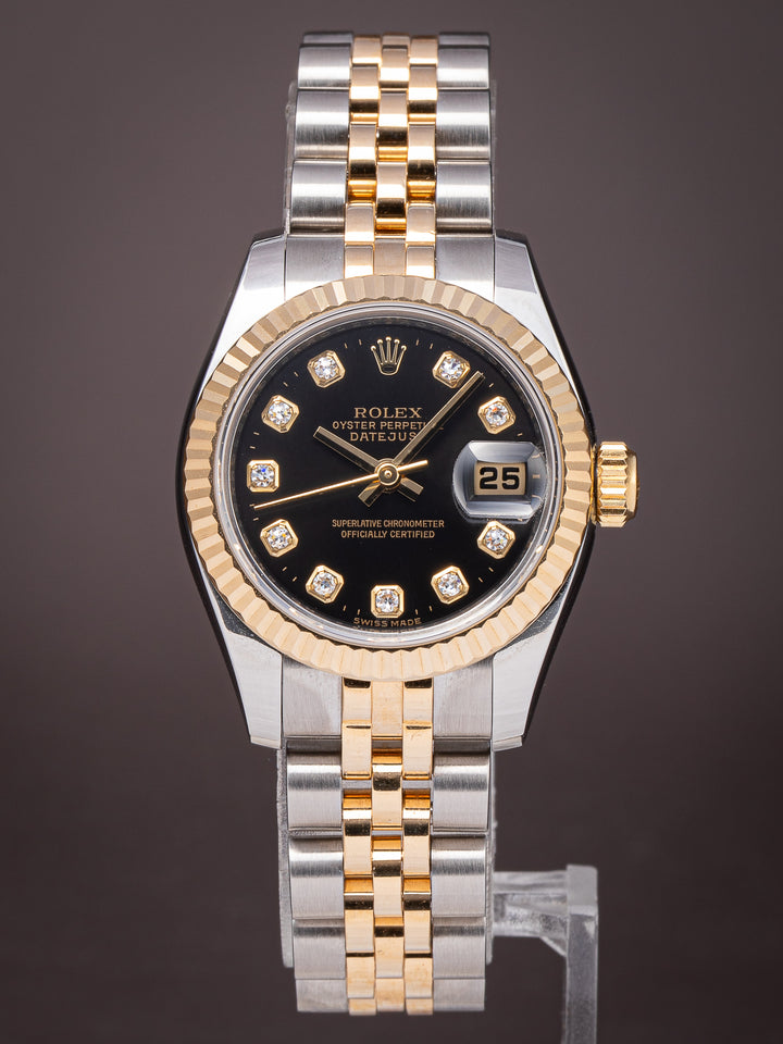 Rolex Stainless Steel and 18k Yellow Gold Women's Datejust (179173)