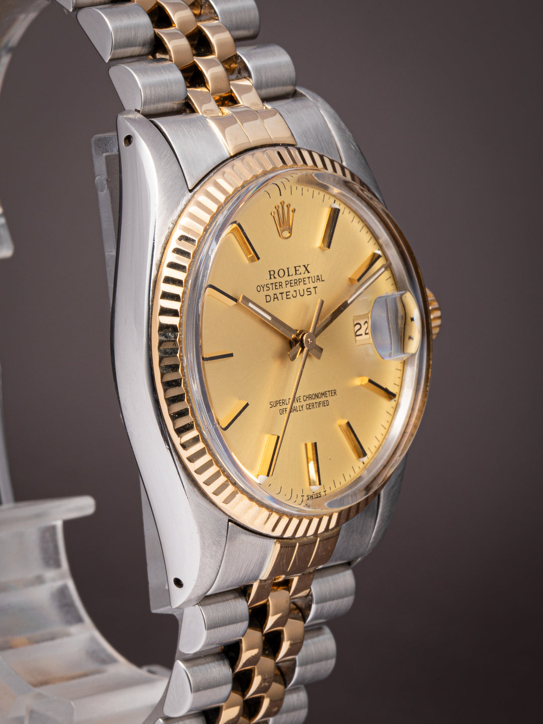 Rolex Stainless Steel and 18k Yellow Gold Datejust (16013)