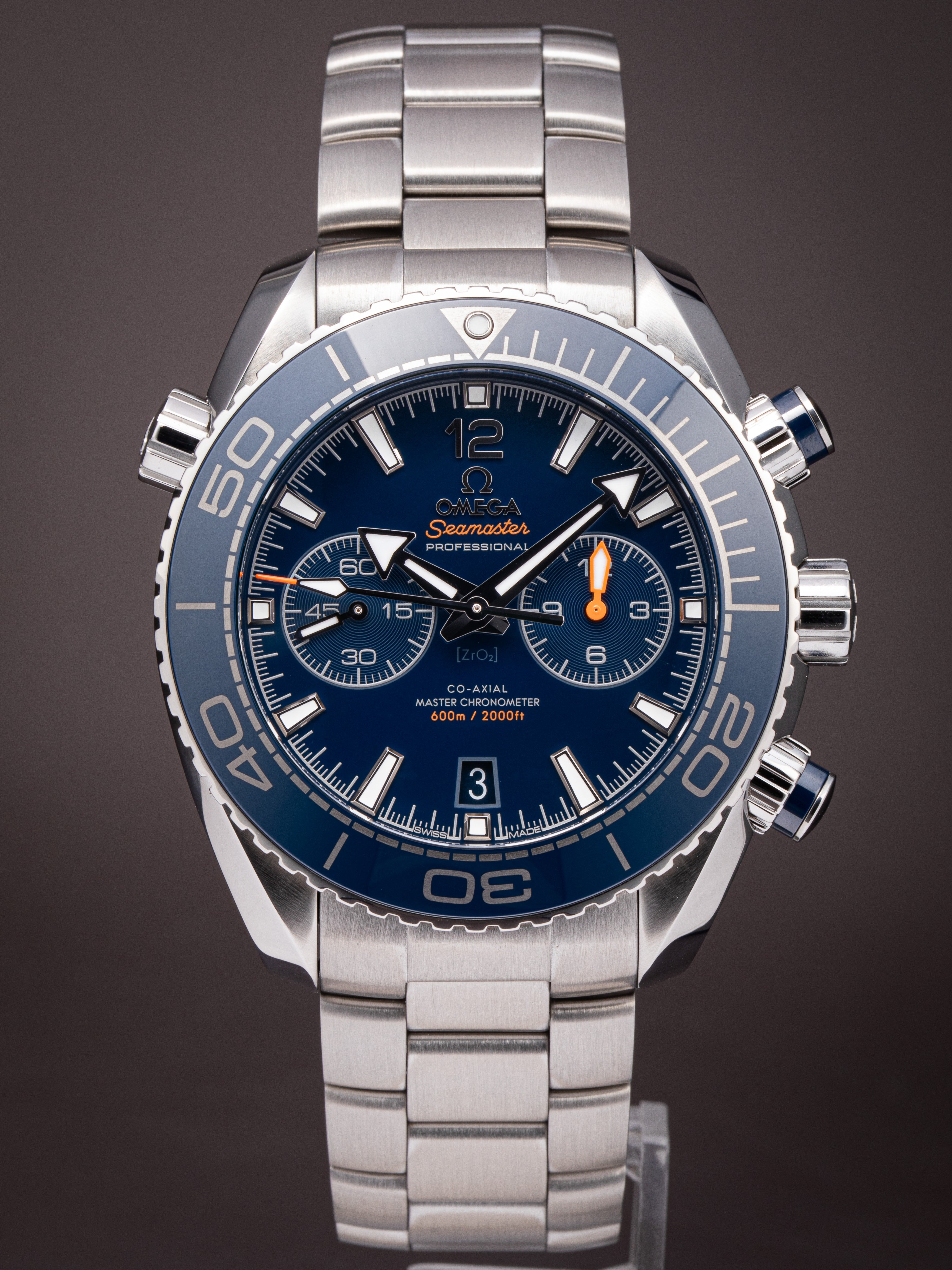 Omega Stainless Steel Seamaster Planet Ocean 600M Chronograph