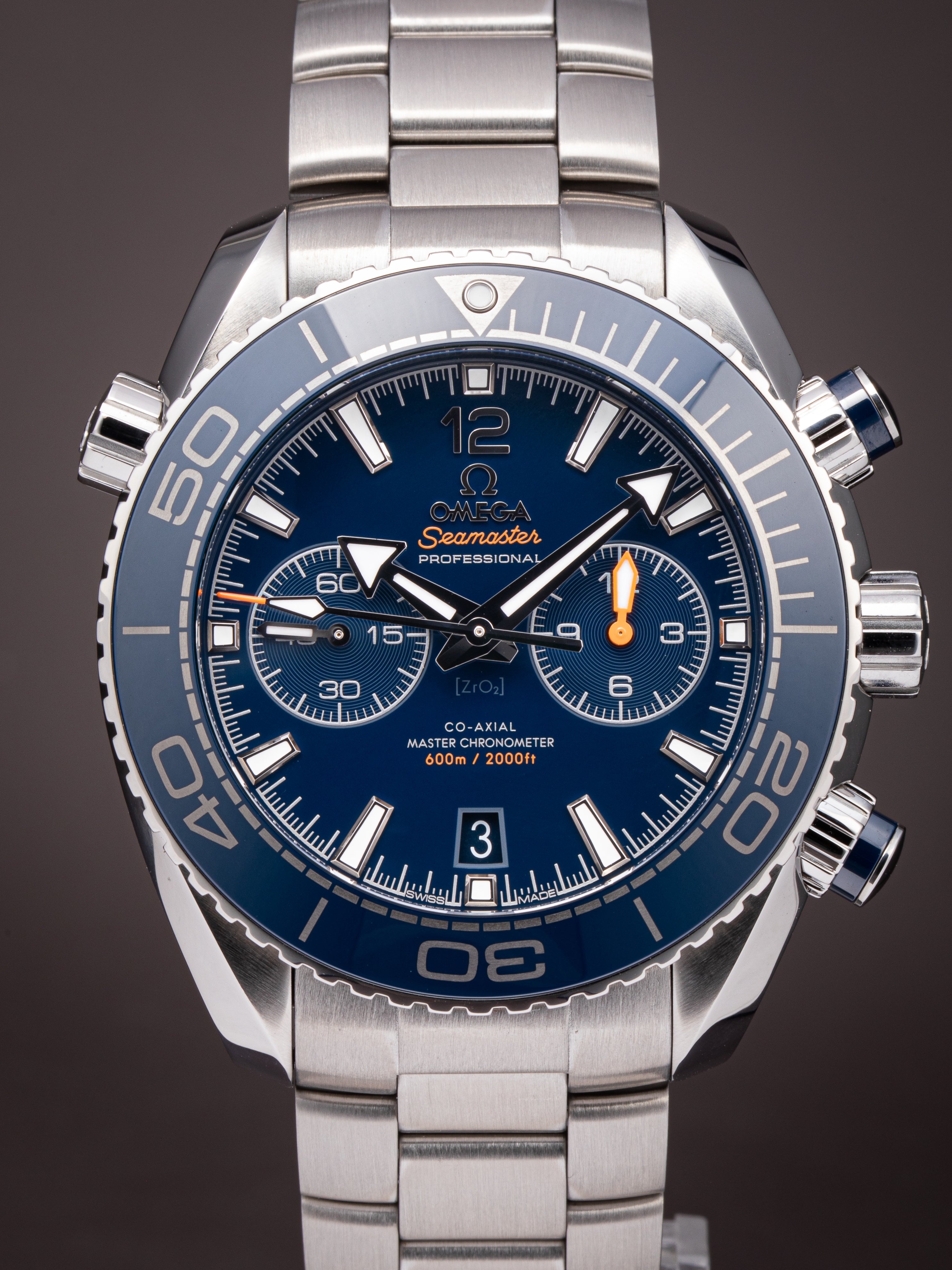 Omega Stainless Steel Seamaster Planet Ocean 600M Chronograph