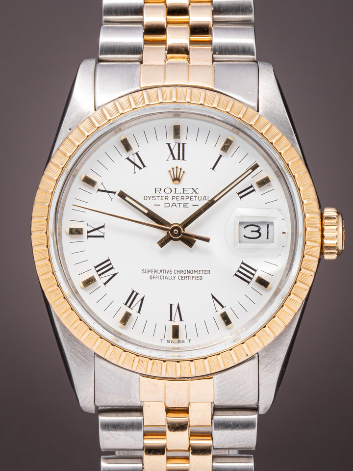 Rolex Stainless Steel and Yellow Gold Date (15053)