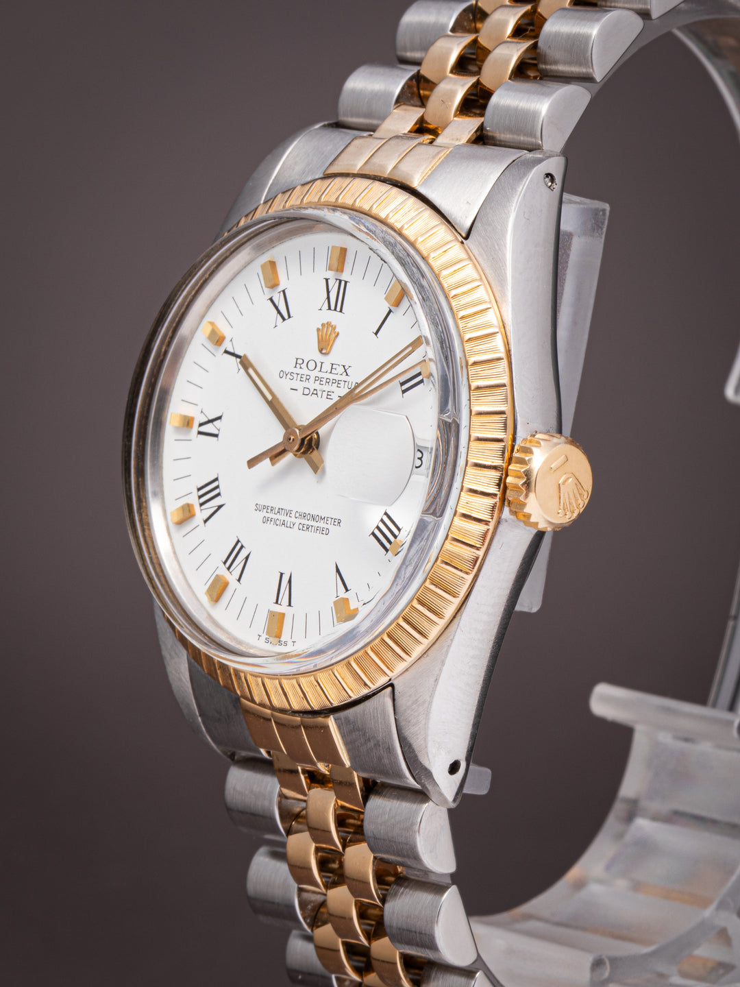 Rolex Stainless Steel and Yellow Gold Date (15053)