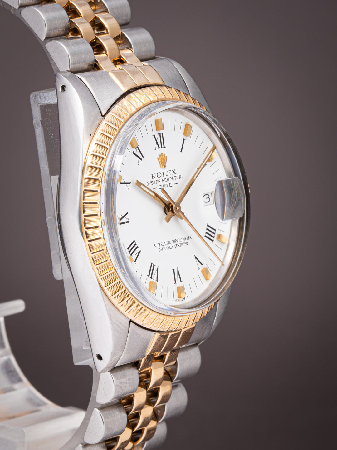 Rolex Stainless Steel and Yellow Gold Date (15053)