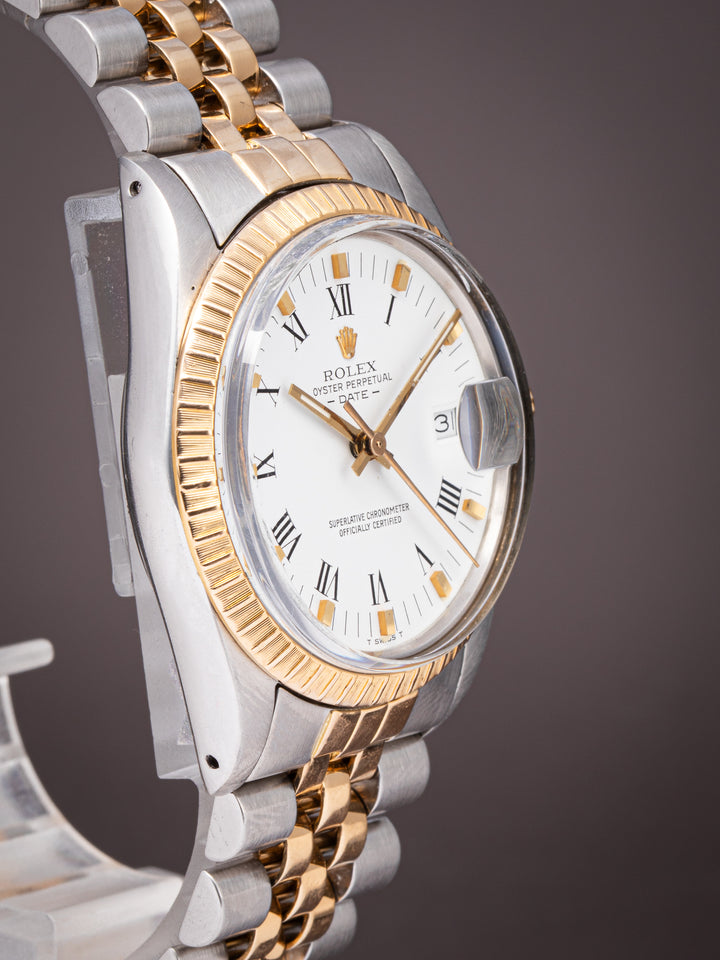 Rolex Stainless Steel and Yellow Gold Date (15053)