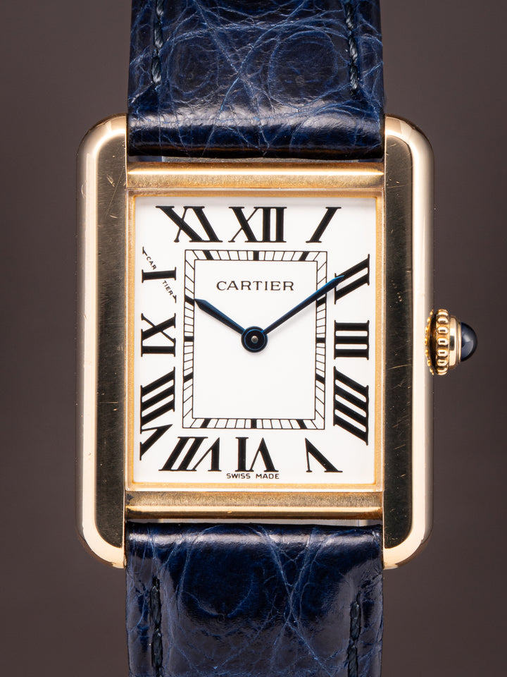 Cartier 18k Yellow Gold and Stainless Steel Tank Solo Quartz (W1018755)