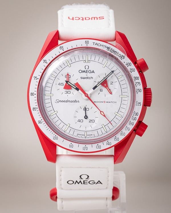 Omega X Swatch Bioceramic Speedmaster Moonswatch "MISSION TO MARS"