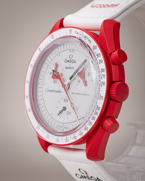 Omega X Swatch Bioceramic Speedmaster Moonswatch "MISSION TO MARS"