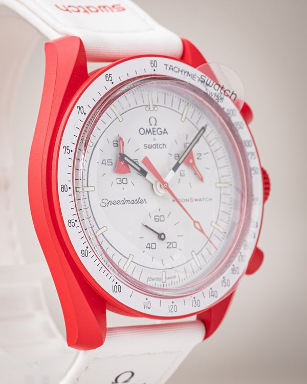 Omega X Swatch Bioceramic Speedmaster Moonswatch "MISSION TO MARS"