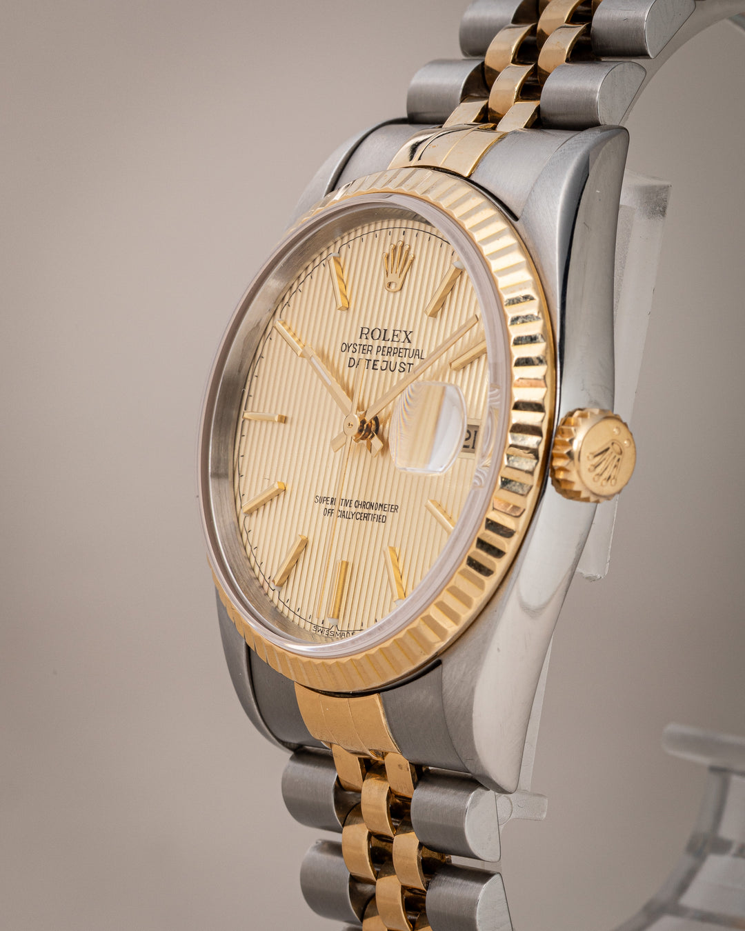 Rolex Stainless Steel and 18k Yellow Gold Datejust (16233)