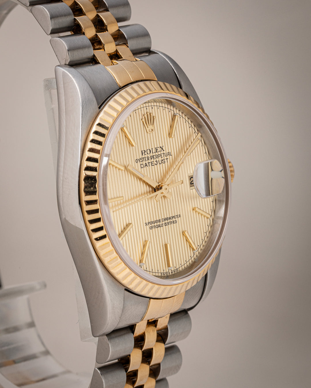 Rolex Stainless Steel and 18k Yellow Gold Datejust (16233)