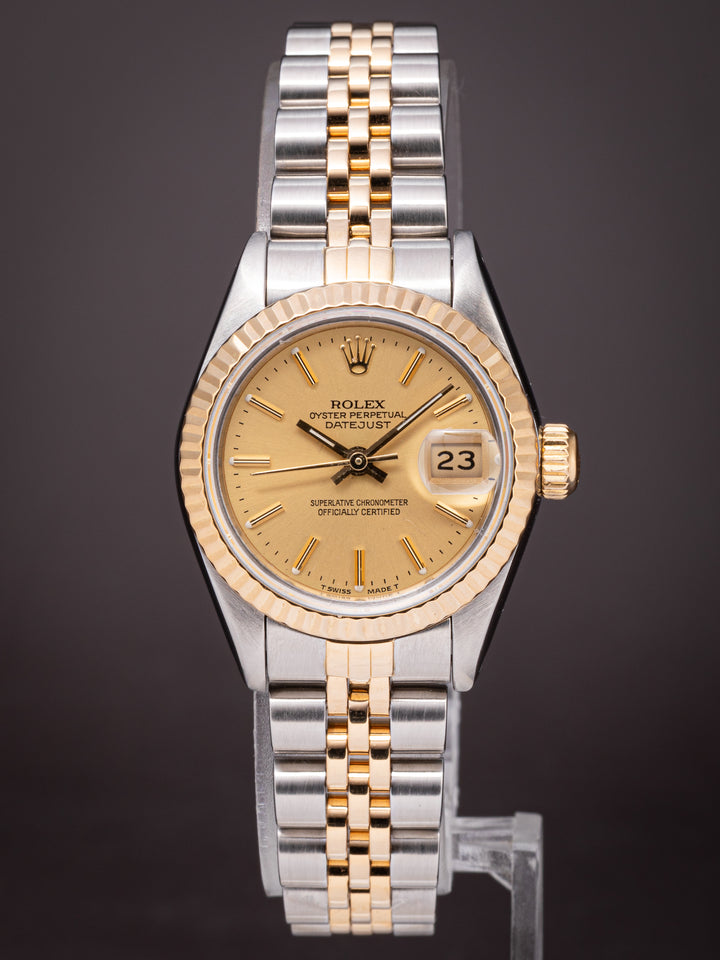Rolex Stainless Steel and 18k Yellow Gold Women's Datejust (69173)