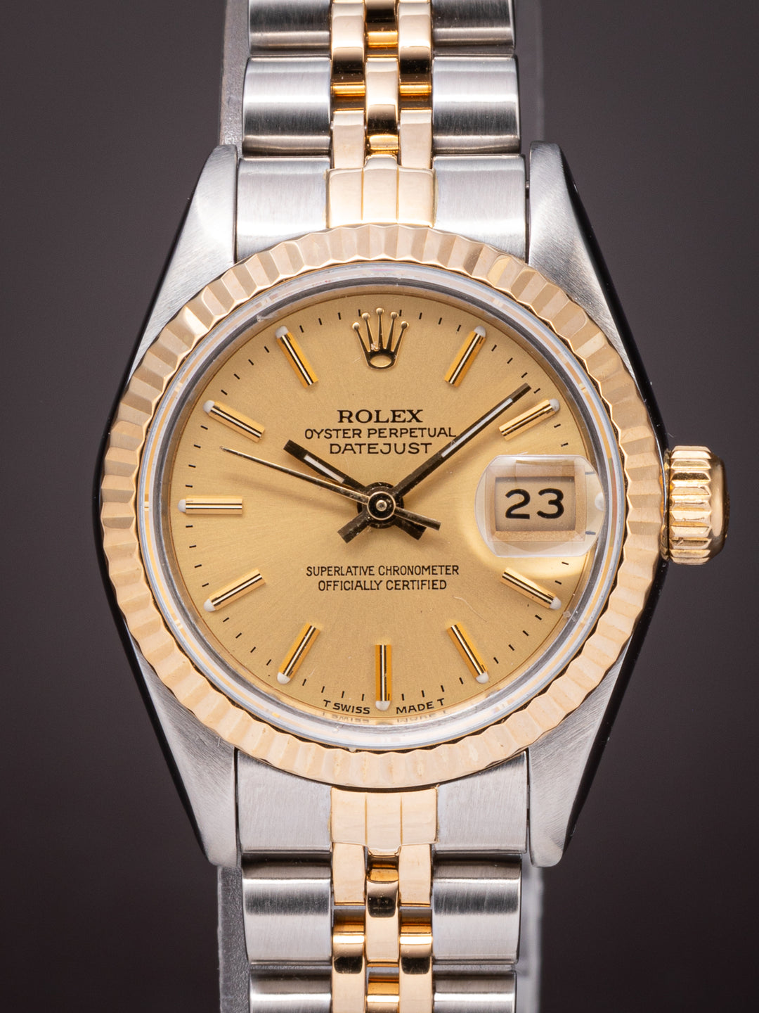 Rolex Stainless Steel and 18k Yellow Gold Women's Datejust (69173)