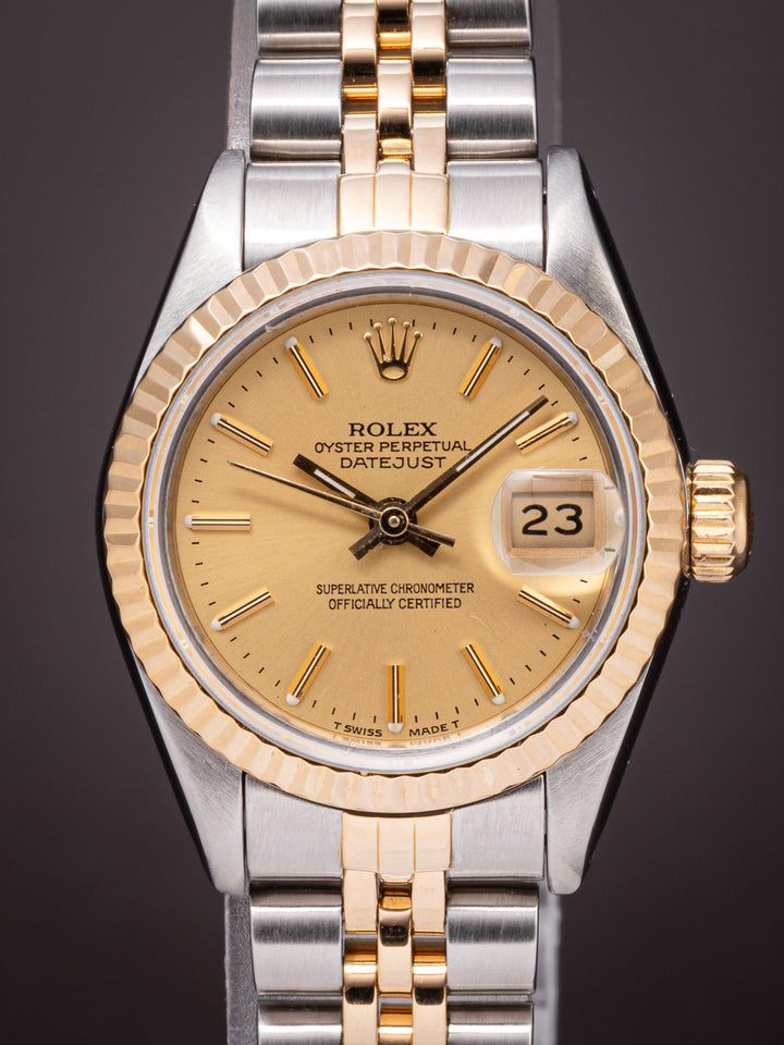Rolex Stainless Steel and 18k Yellow Gold Women's Datejust (69173)