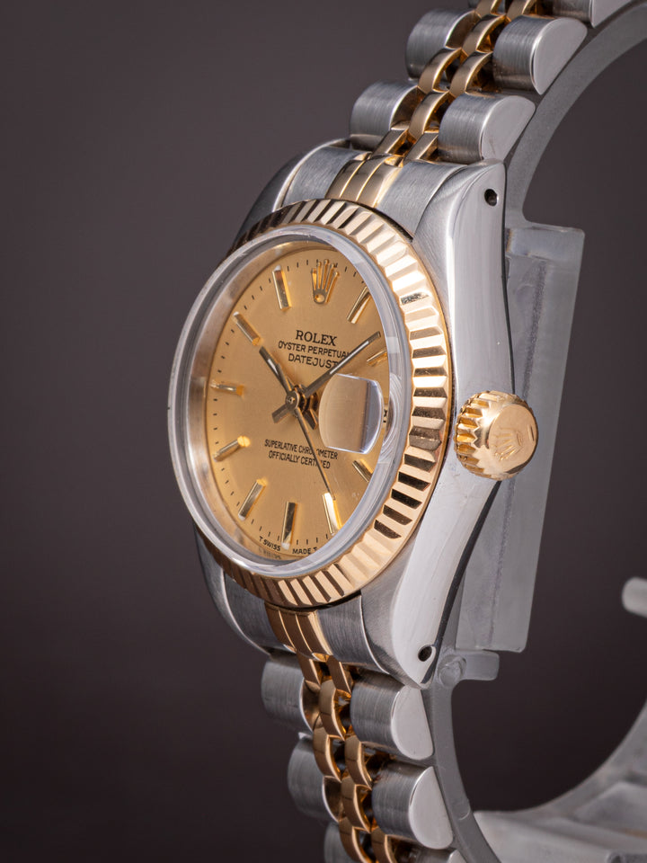Rolex Stainless Steel and 18k Yellow Gold Women's Datejust (69173)