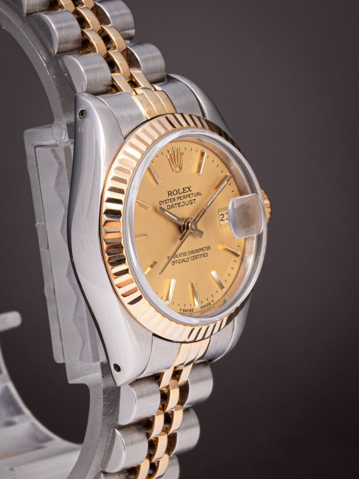 Rolex Stainless Steel and 18k Yellow Gold Women's Datejust (69173)