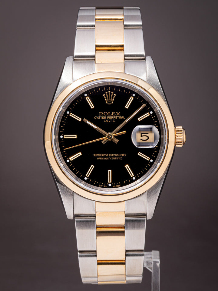 Rolex Stainless Steel and 18k Yellow Gold Date (15203)