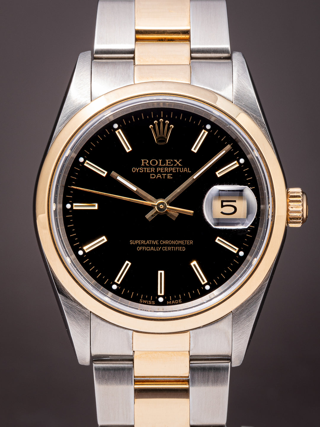 Rolex Stainless Steel and 18k Yellow Gold Date (15203)