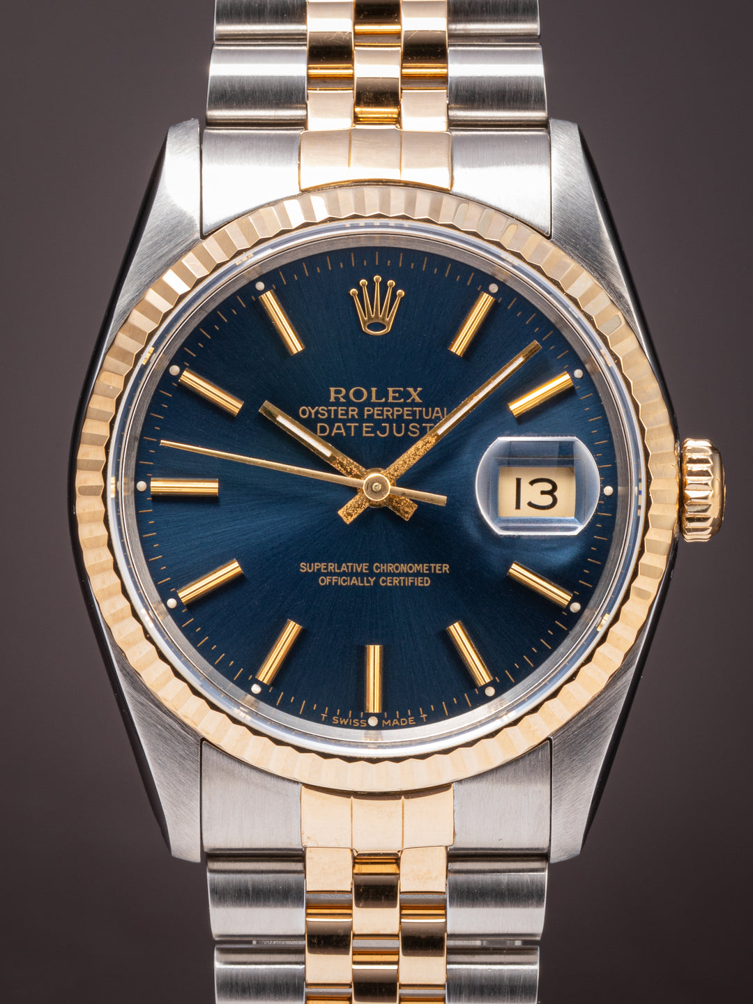 Rolex Stainless Steel and 18k Yellow Gold Datejust (16233)