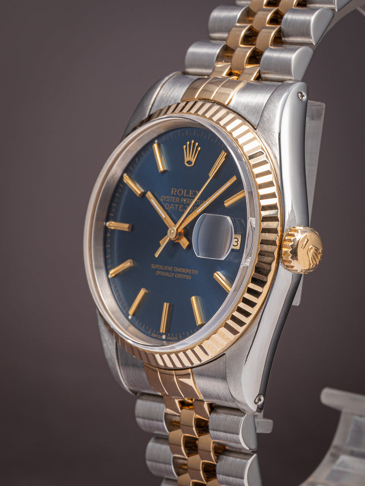 Rolex Stainless Steel and 18k Yellow Gold Datejust (16233)