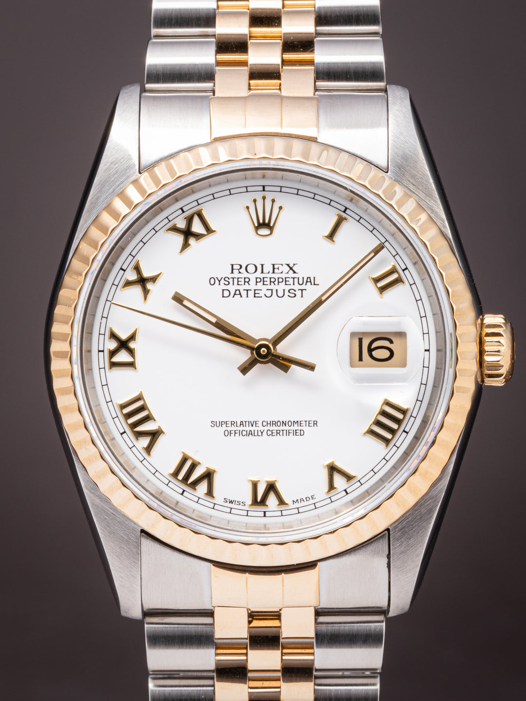 Rolex Stainless Steel and 18k Yellow Gold Datejust (16233)
