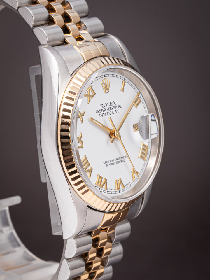 Rolex Stainless Steel and 18k Yellow Gold Datejust (16233)