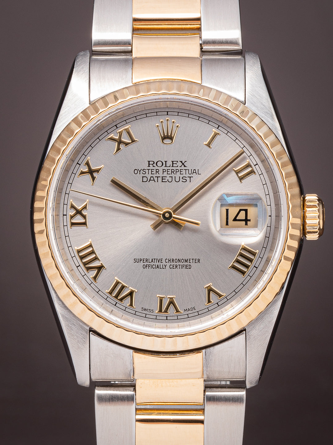 Rolex Stainless Steel and 18k Yellow Gold Datejust (16233)
