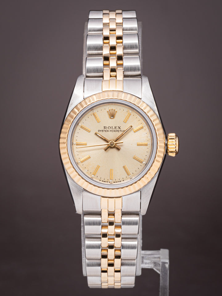 Rolex Stainless Steel and 18k Yellow Gold Women's Oyster Perpetual (67193)