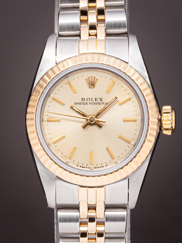 Rolex Stainless Steel and 18k Yellow Gold Women's Oyster Perpetual (67193)