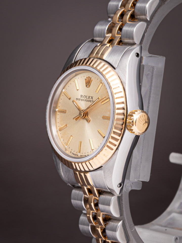 Rolex Stainless Steel and 18k Yellow Gold Women's Oyster Perpetual (67193)
