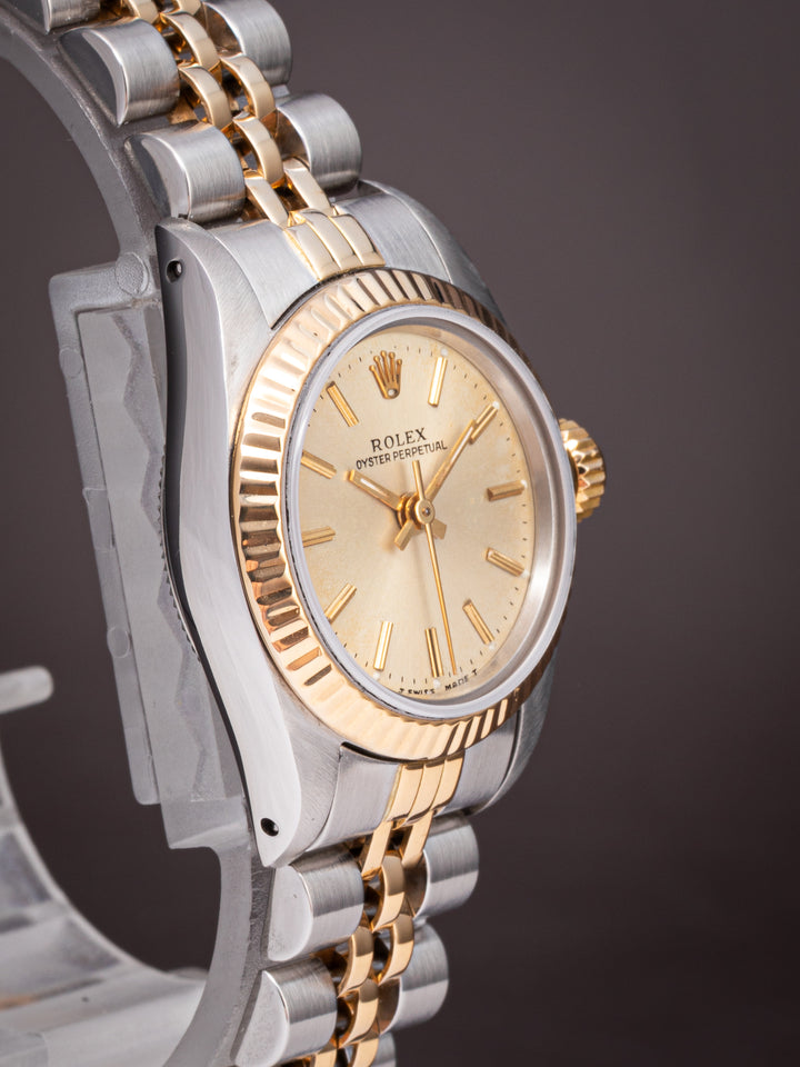 Rolex Stainless Steel and 18k Yellow Gold Women's Oyster Perpetual (67193)