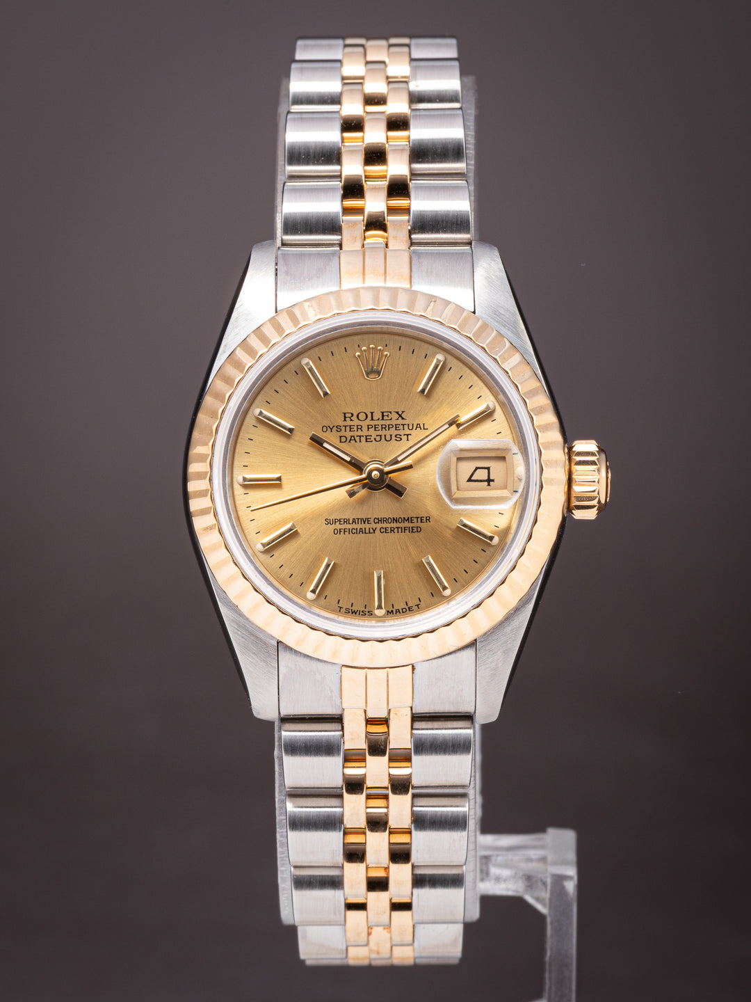 Rolex Stainless Steel and 18k Yellow Gold Women's Datejust (69173)