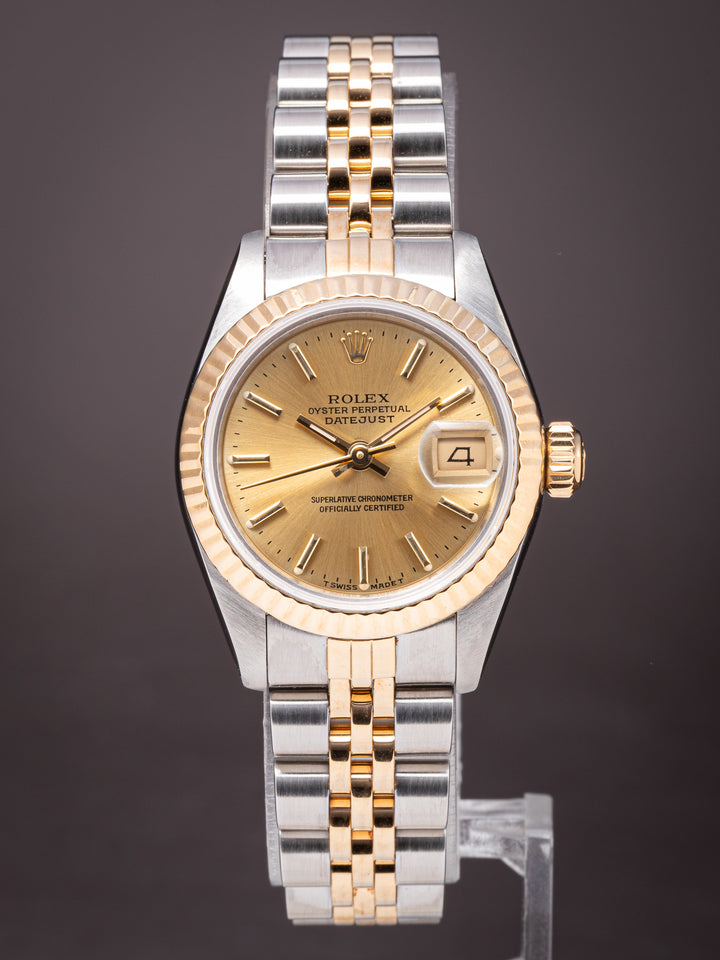 Rolex Stainless Steel and 18k Yellow Gold Women's Datejust (69173)